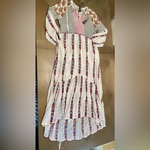 Sundance Laisella Embroidered Maxi Kaftan Dress long sleeve - Picture 7 of 15